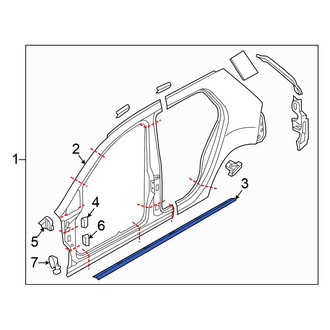 Volkswagen OE - Left Uniside Reinforcement