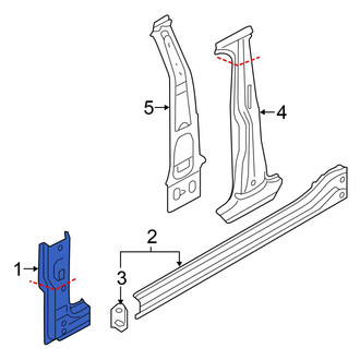Volkswagen OE - Left Lower Body A-Pillar Reinforcement