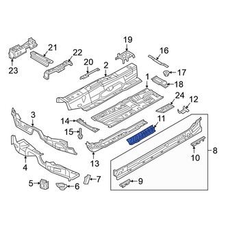 Volkswagen OE - Front Right Floor Pan Reinforcement