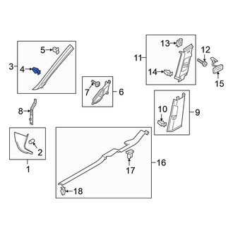 Volkswagen OE - Body A-Pillar Trim Panel Clip
