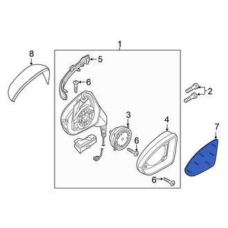 Volkswagen OE - Front Right Door Mirror Glass