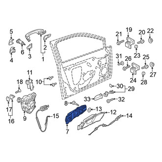 Volkswagen OE - Front Left Exterior Door Handle Base