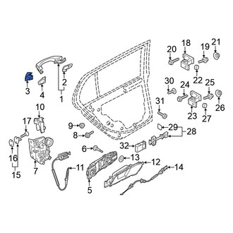 Volkswagen OE - Front Left Door Lock Rod Cover