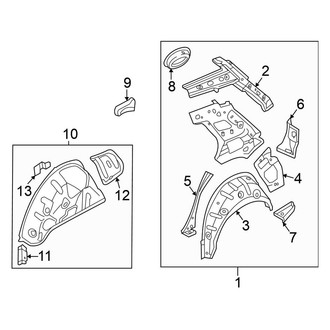 Volkswagen OE - Quarter Panel - Inner Structure