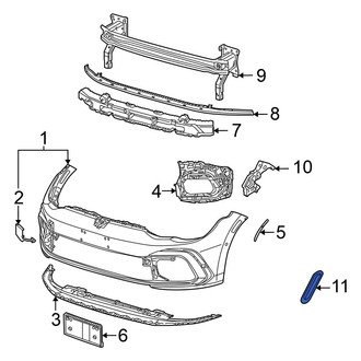 Volkswagen OE - Front Left Outer Reflector Panel