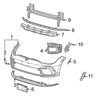Volkswagen OE - Front Bumper & Grille - Bumper & Components