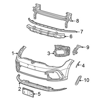Volkswagen OE - Front Bumper & Grille - Bumper & Components