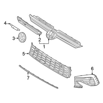 Volkswagen OE - Front Bumper & Grille - Grille & Components