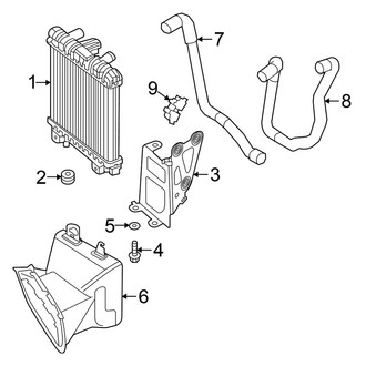 Volkswagen OE - Cooling - Radiator & Components (Aux Radiator, Right Side)