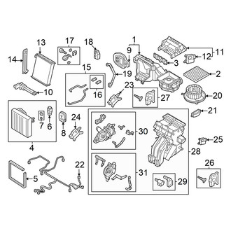 Volkswagen OE - Air Conditioner & Heater - Evaporator & Heater Components