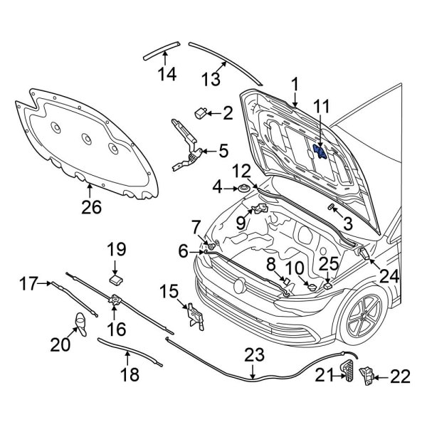 Hood Latch Striker Plate