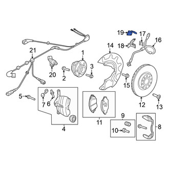 Volkswagen OE - Front Right Brake Hydraulic Line Bracket