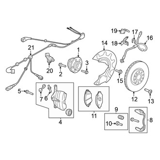 Volkswagen OE - Front Suspension - Brake Components