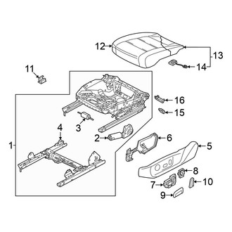 Volkswagen OE - Seats & Tracks - Driver Seat Components (Leather Seats, Seat Cushion)