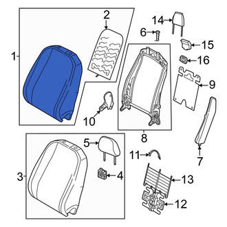 Volkswagen OE - Rear Left Seat Back Cushion Cover