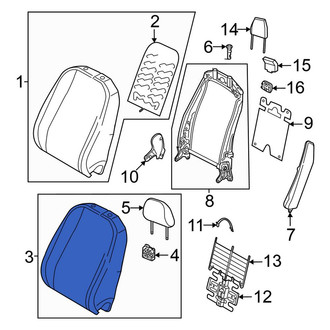 Volkswagen OE - Front Right Seat Back Cushion