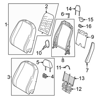 Volkswagen OE - Seats & Tracks - Passenger Seat Components (Seat Back)
