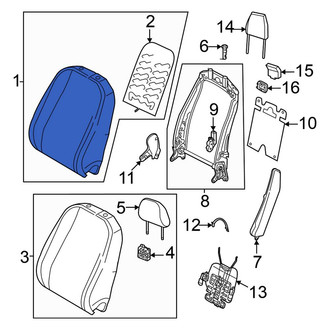 Volkswagen OE - Front Left Seat Back Cushion Cover