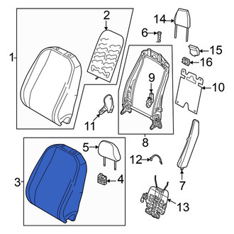 Volkswagen OE - Front Left Seat Back Cushion