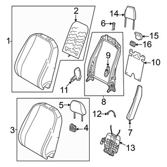 Volkswagen OE - Seats & Tracks - Driver Seat Components (Seat Back)