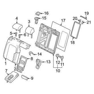 Volkswagen OE - Seats & Tracks - Rear Seat Components (Passenger Side Seat Back)