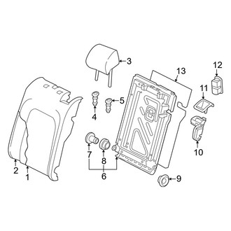 Volkswagen OE - Seats & Tracks - Rear Seat Components (Drivers Side Seat, Back)