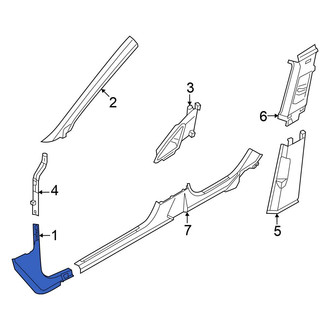 Volkswagen OE - Right Kick Panel Trim