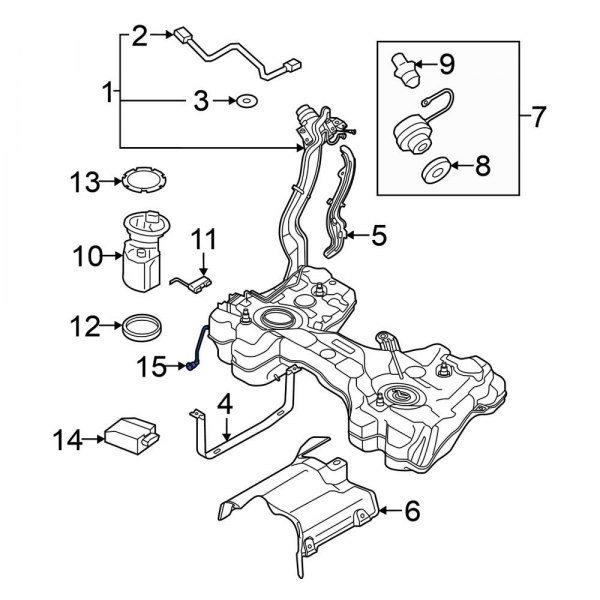 Volkswagen OE 5Q0201931R Fuel Tank Vent Hose