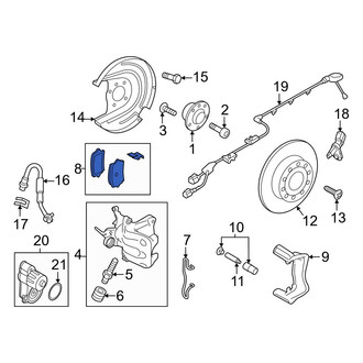 Volkswagen OE - Rear Disc Brake Pad Set