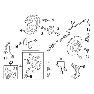 Volkswagen OE - Rear Suspension - Brake Components