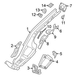 Volkswagen OE - Rear Body & Floor - Rails & Components