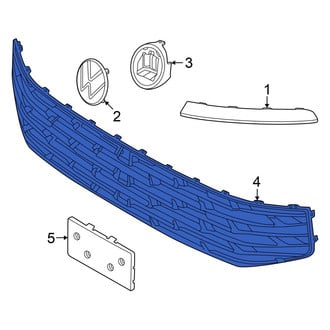 Volkswagen OE - Front Right Upper Grille