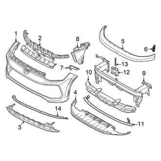 Volkswagen OE - Front Right Bumper Cover Bracket