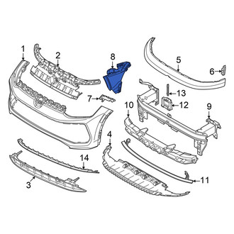 Volkswagen OE - Front Right Bumper Cover Support Rail
