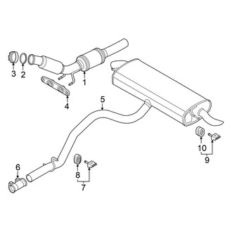 Volkswagen OE - Exhaust System - Exhaust Components (FWD)
