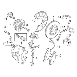Volkswagen OE - Front Suspension - Brake Components (Suspension Code: G01 or G04, 306 x 26 mm)