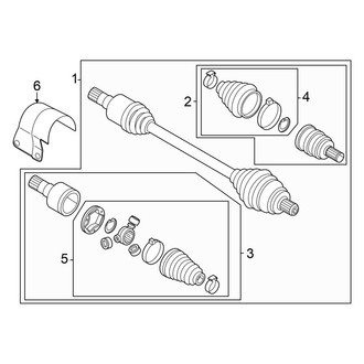 Volkswagen OE - Front Suspension - Drive Axles (Suspension Code: G01 or G04), (S / SE / SE R-Line Black FWD)