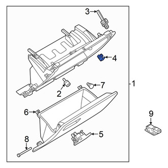 Volkswagen OE - Front Glove Box Door Striker