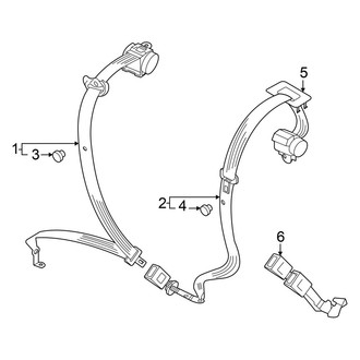 Volkswagen OE - Restraint Systems - Second Row Seat Belts