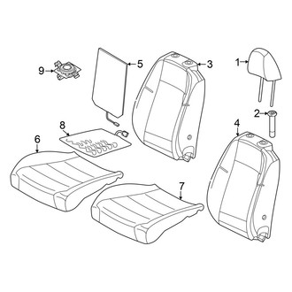 Volkswagen OE - Seats & Tracks - Passenger Seat Components (Covers & Pads), (SE / SE R-Line Black)