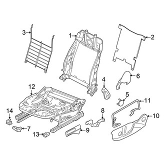 Volkswagen OE - Seats & Tracks - Passenger Seat Components (Frames & Shields, Manual Adjust)