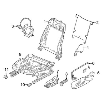 Volkswagen OE - Seats & Tracks - Passenger Seat Components (Frames & Shields, Power Adjust), (SEL R-Line)