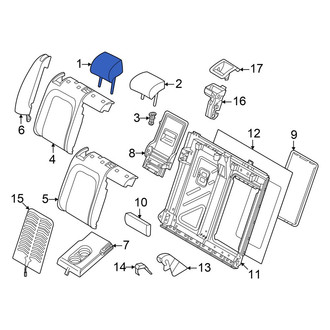 Volkswagen OE - Rear Right Inner Headrest