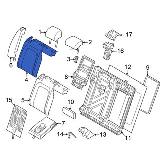 Volkswagen OE - Rear Right Seat Back Cushion Cover