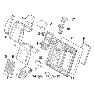 Volkswagen OE - Seats & Tracks - Rear Seat Components (Seat Back, 60% Side), (SE / SE R-Line Black)