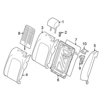 Volkswagen OE - Seats & Tracks - Rear Seat Components (Seat Back, 40% Side), (SE / SE R-Line Black)