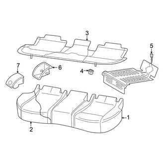 Volkswagen OE - Seats & Tracks - Rear Seat Components (Seat Cushion)