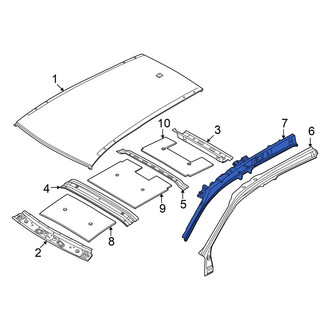 Volkswagen OE - Left Roof Side Rail Reinforcement