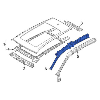 Volkswagen OE - Right Roof Side Rail Reinforcement