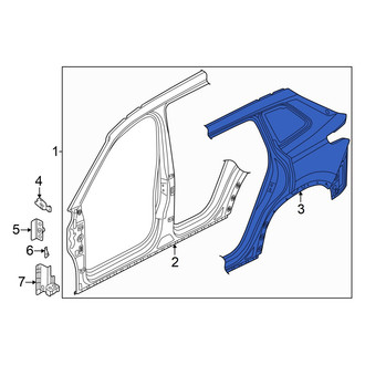 Volkswagen OE - Rear Right Inner Quarter Panel